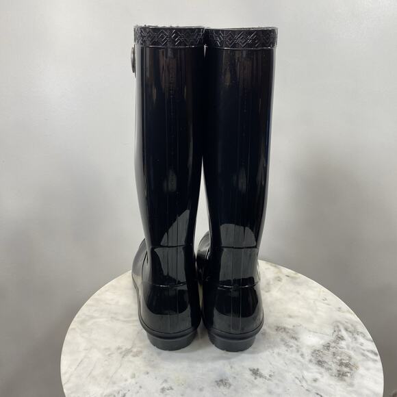 UGG Shaye Rain Boot Black Shiny Rubber Women’s Size 5 NWOB - Picture 5 of 10